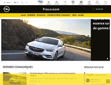 Tablet Screenshot of media.opel.fr