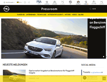 Tablet Screenshot of media.opel.de