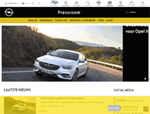 Tablet Screenshot of media.opel.nl